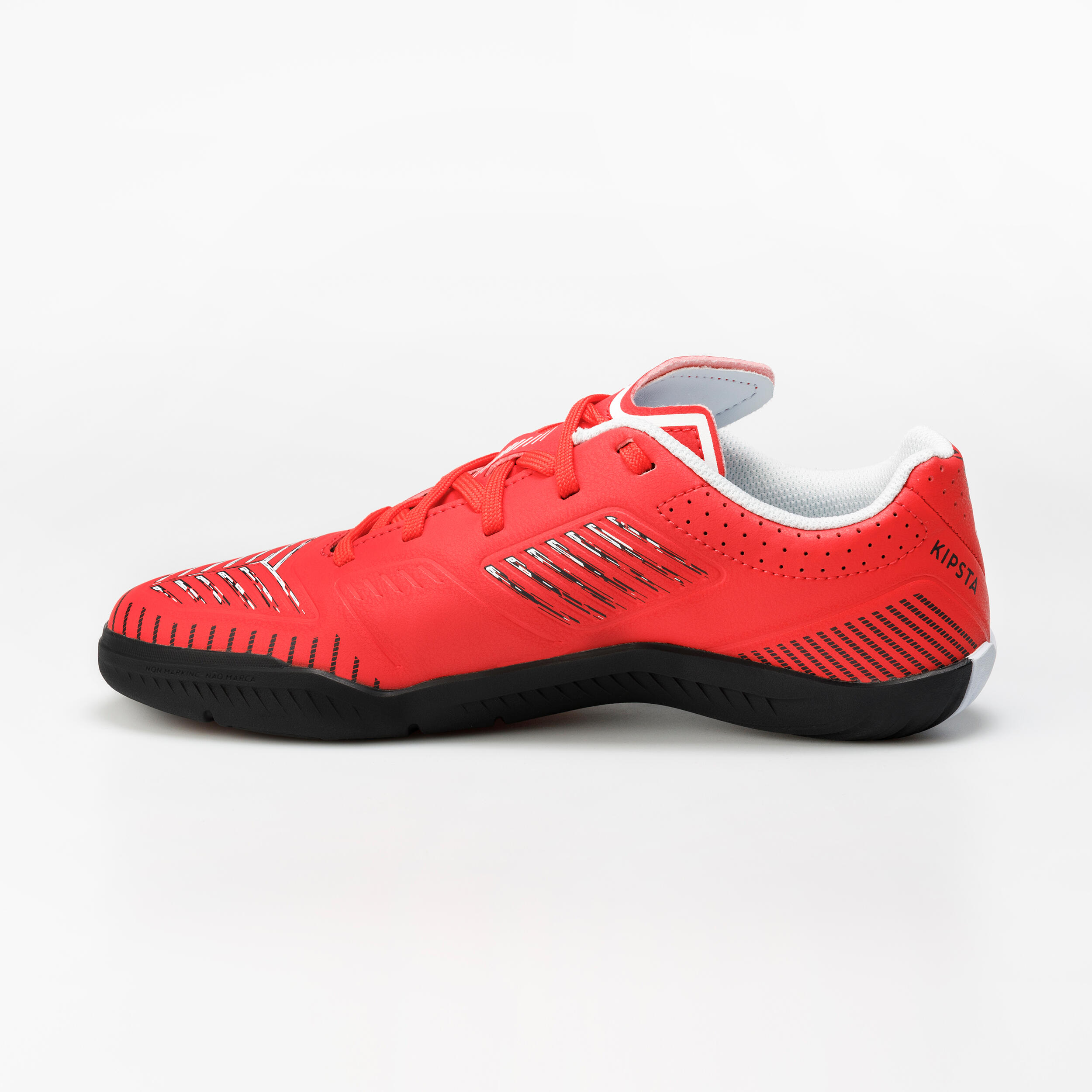 Kids' Indoor Soccer Shoes - Ginka 500 Red/Black - KIPSTA