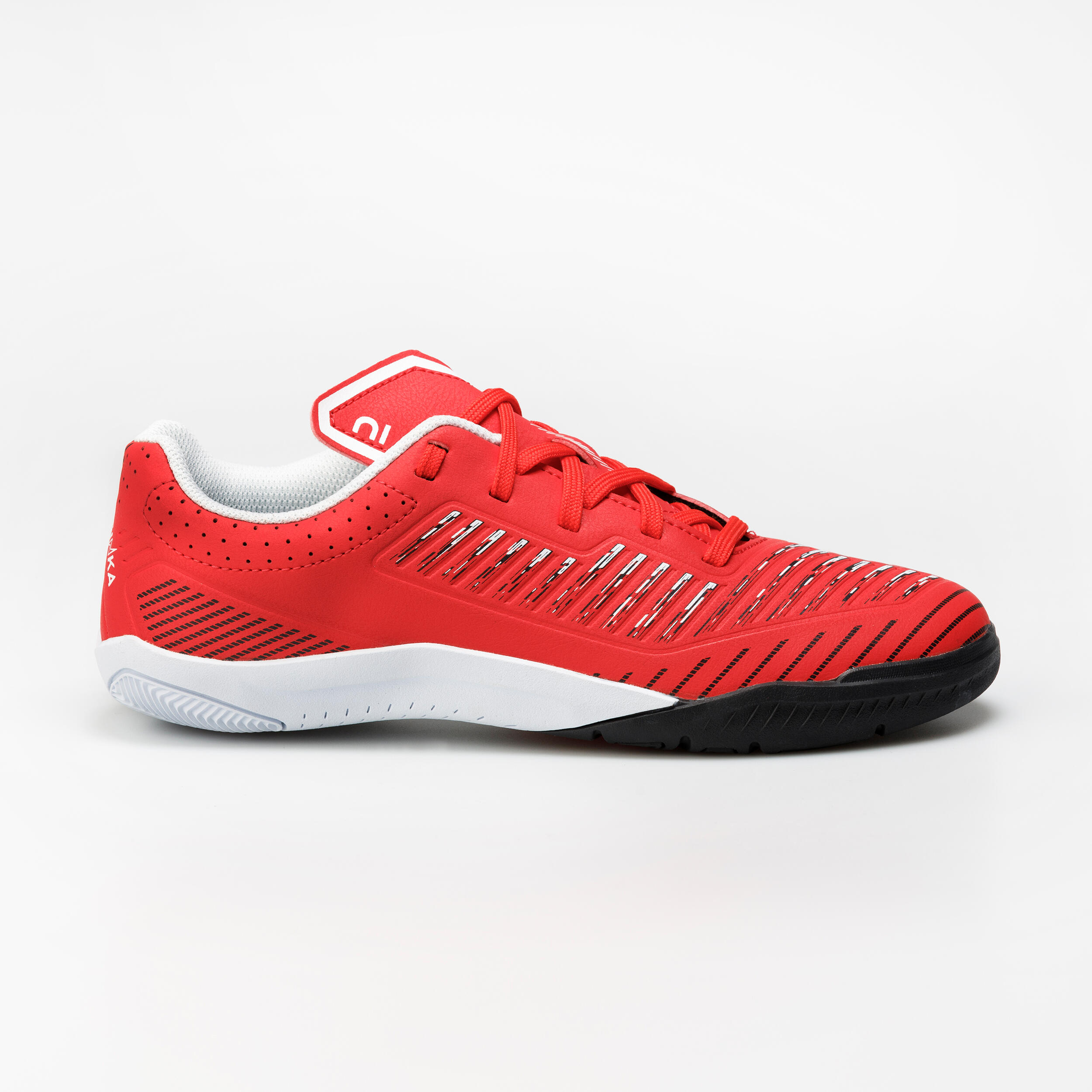 Kids' Indoor Soccer Shoes - Ginka 500 Red/Black - KIPSTA
