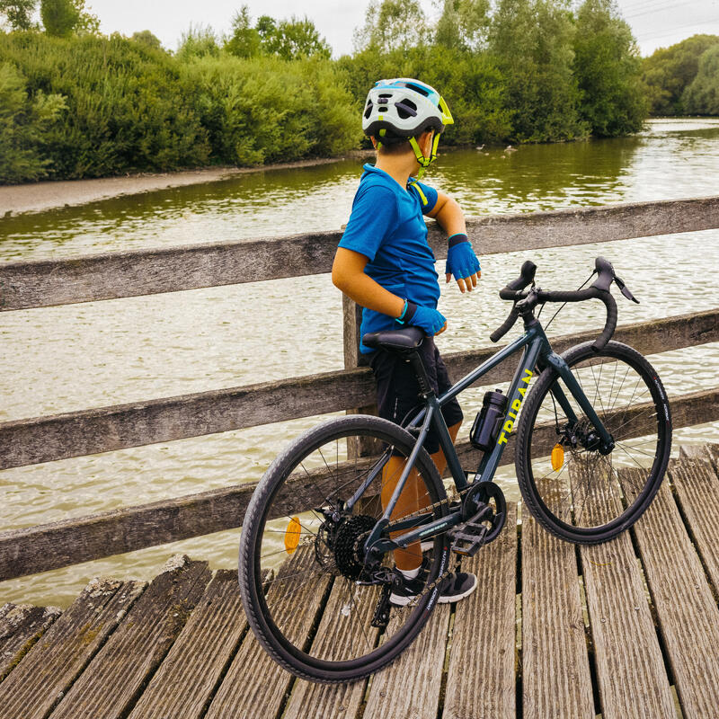 Bici gravel bambino 9-12 anni GRVL 520 verde 26"