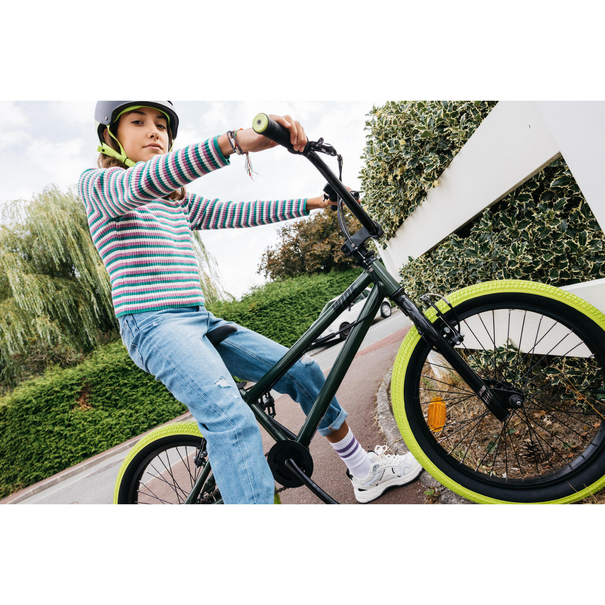 CHILDREN'S BMX 20" WIPE 500 GREEN 9-14 YEARS