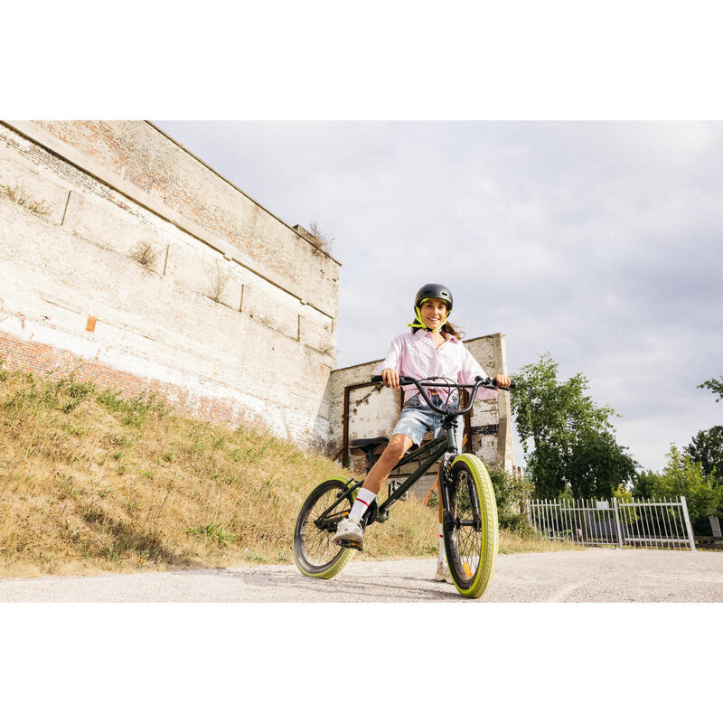 Fahrradhelm Teen 520 Kinder schwarz/neongelb