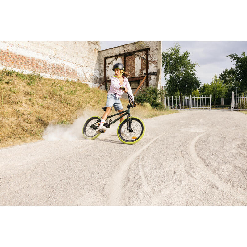 Fahrradhelm Teen 520 Kinder schwarz/neongelb