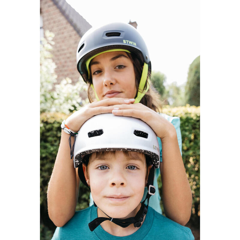 Fahrradhelm Teen 520 Kinder schwarz/neongelb