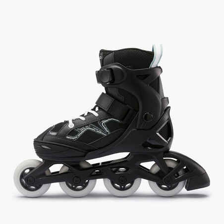 Kids' Inline Fitness Skate Fit3 - Black/Khaki