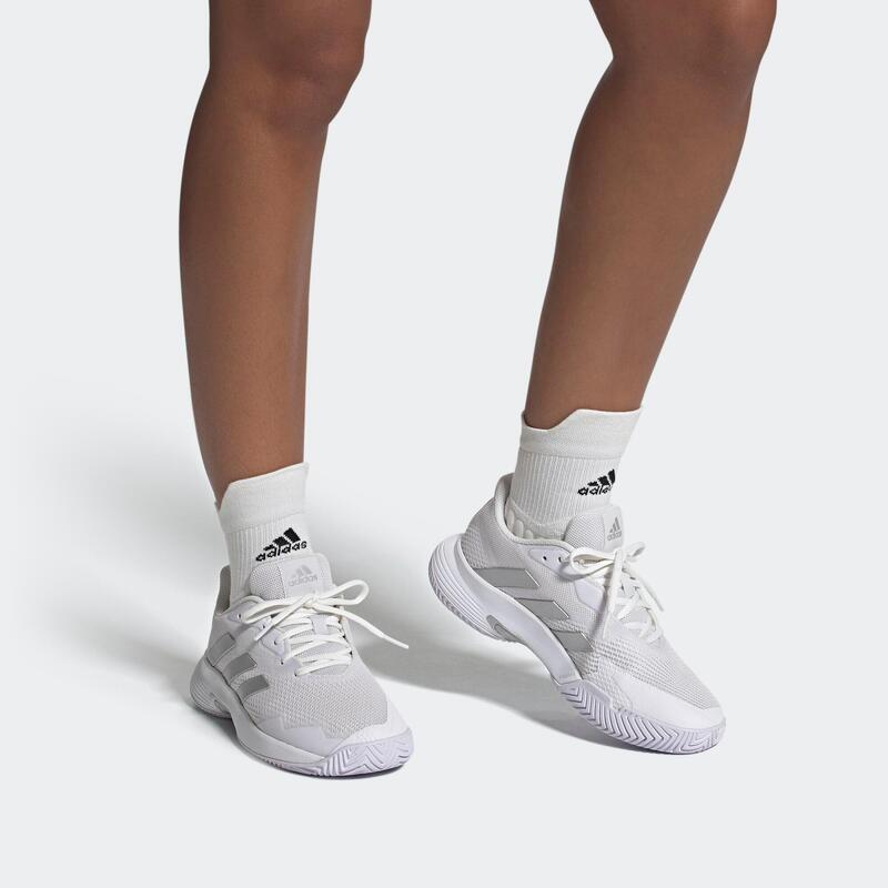 Chaussures de tennis multicourt femme - Courtjam Control blanc