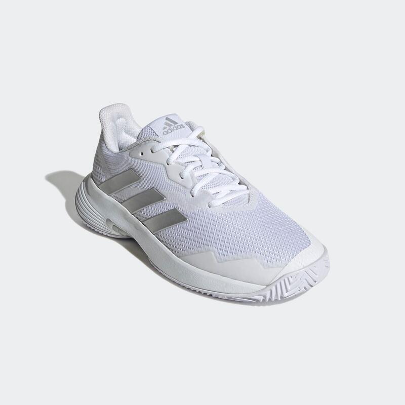 Dámské tenisové boty na všechny povrchy Adidas Courtjam Bounce bílé
