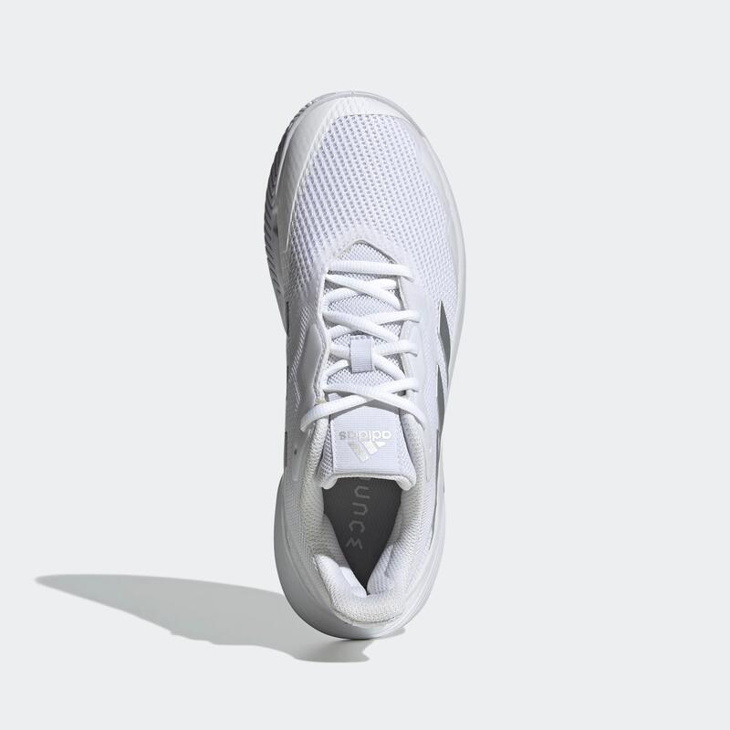 Dámské tenisové boty na všechny povrchy Adidas Courtjam Bounce bílé