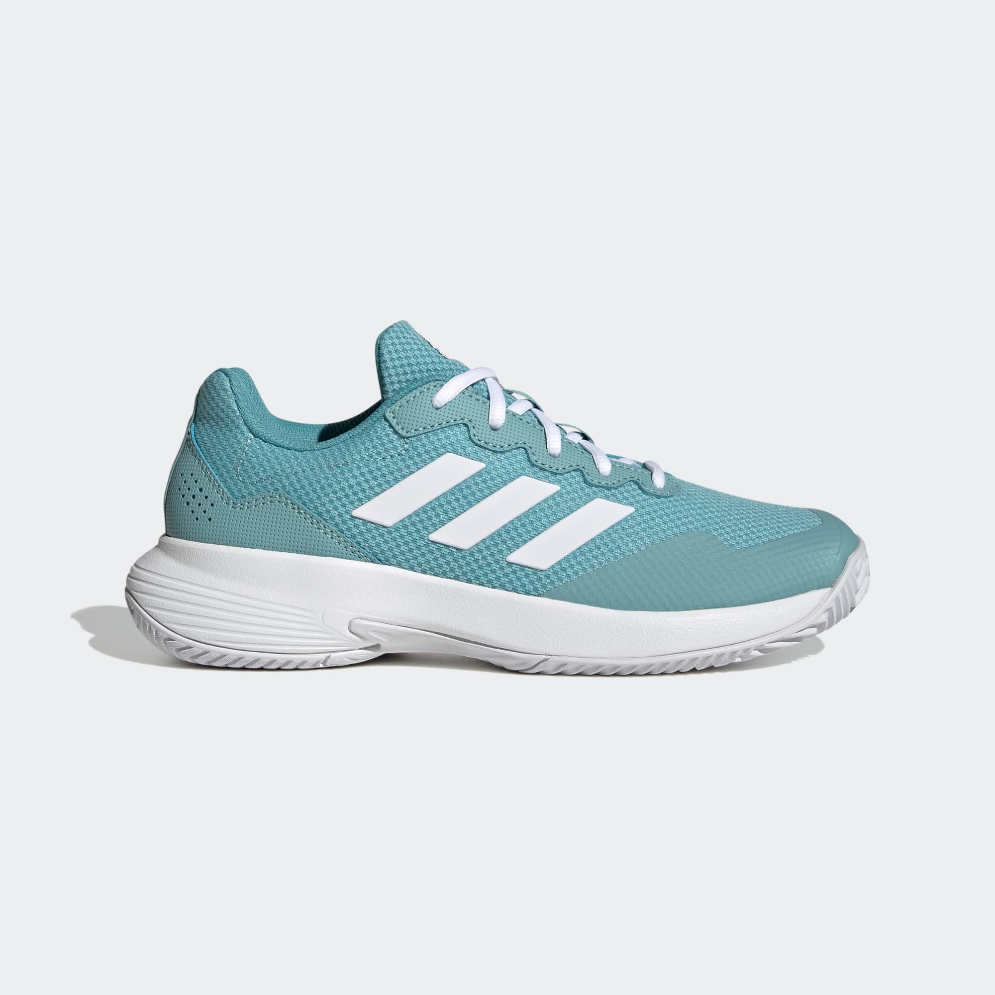 chaussures de tennis multicourt femme - gamecourt menthe blanc - adidas