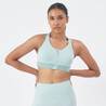 Sports Bra High Support with Zip - Green