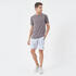 Men Sports Gym Shorts   Polyester With Zip Pockets - Mauve
