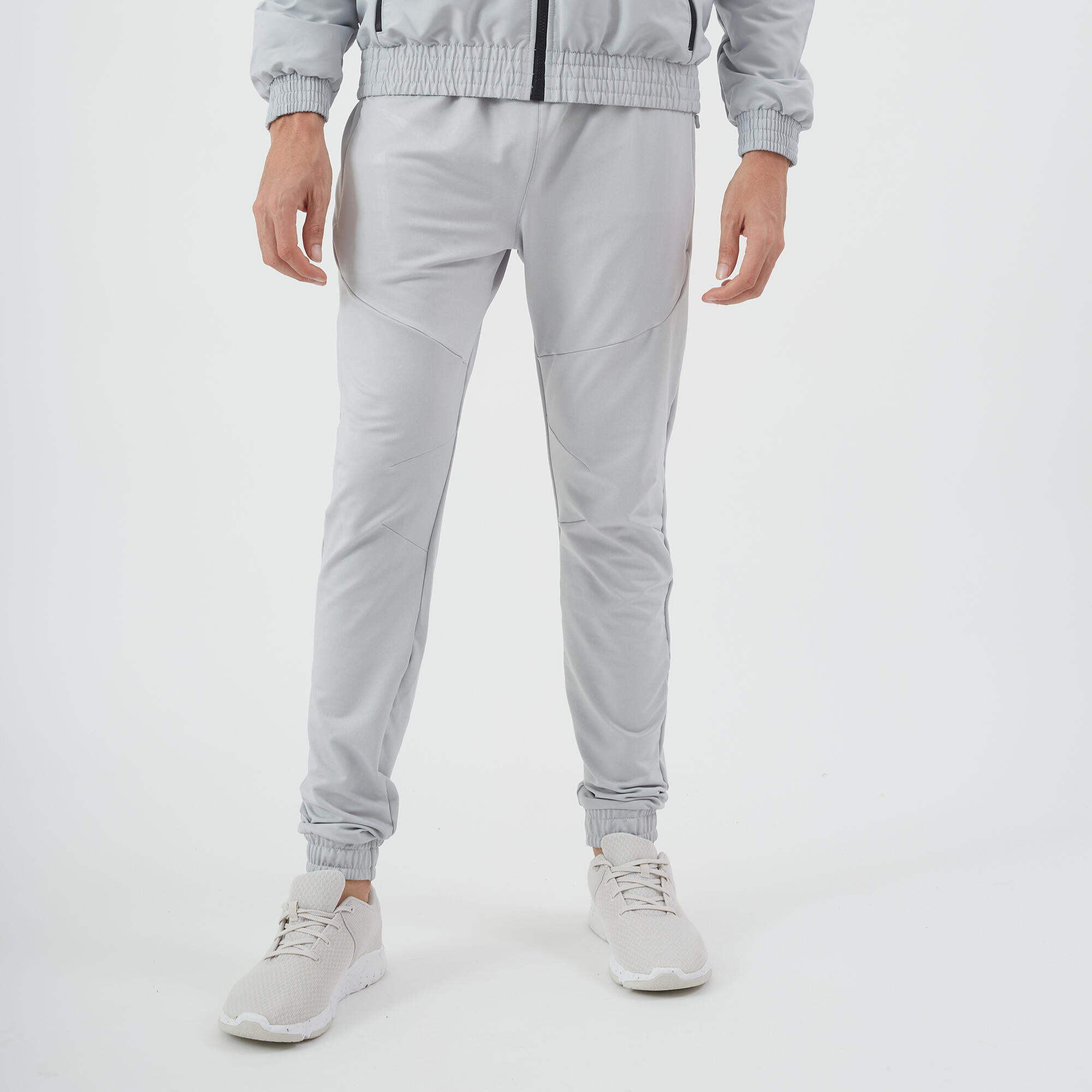 Men's Breathable Slim-Fit Outdoor Fitness Bottoms - Grey 2/4