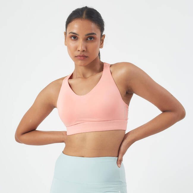 Domyos by Decathlon Women Desert Rose Medium Support Padded Sports Bra  Price in India, Full Specifications & Offers