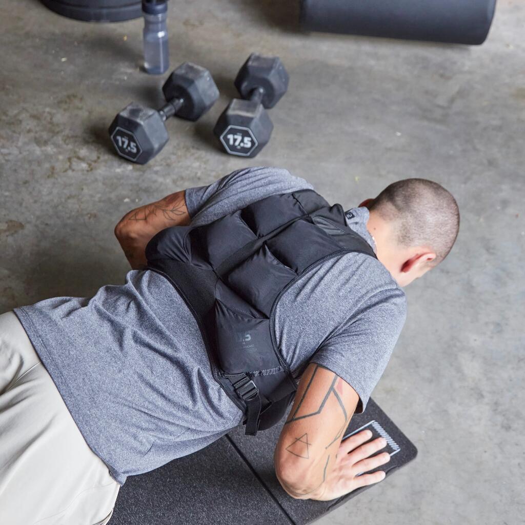 Gilet lesté musculation et cross training lavable - 0 à 5kg