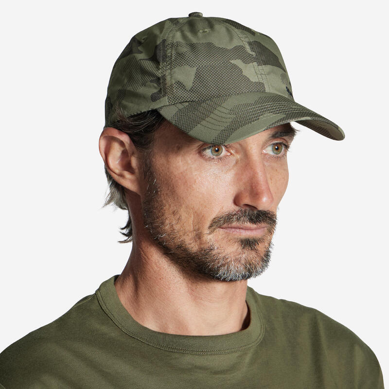 Erkek Kamuflaj Kep Şapka - Yeşil - Avcılık ve Doğa Gözlemi - 100