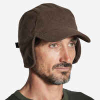 WARM WOOL CAP WITH EAR FLAPS 500 - BROWN