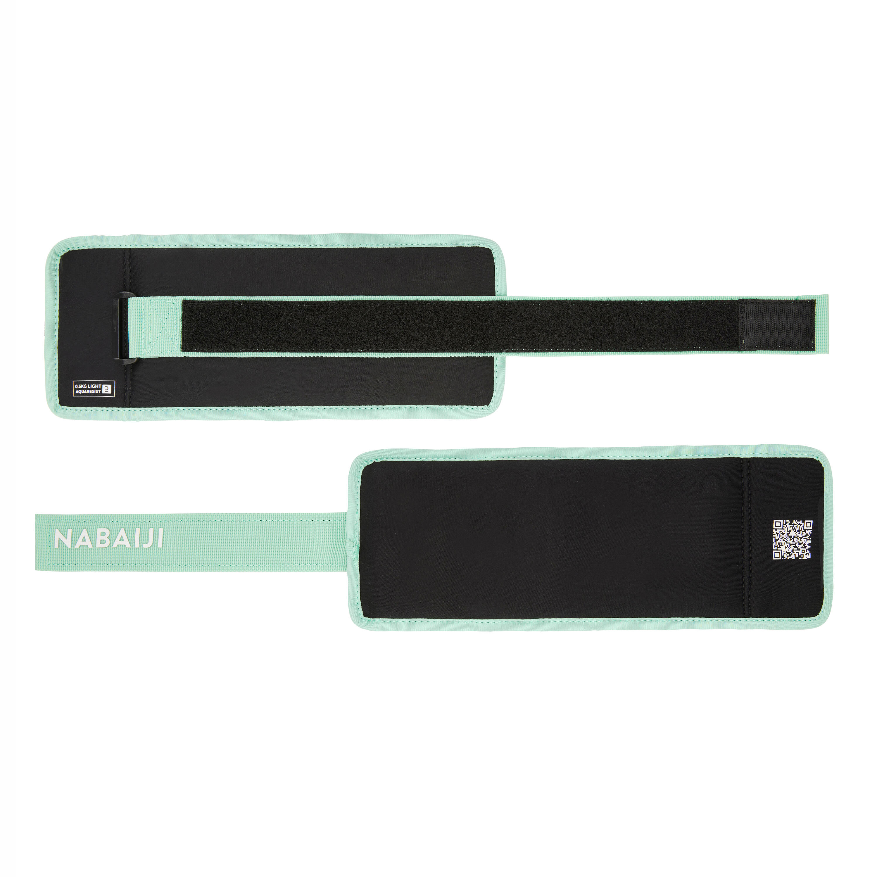 Aquafit weighted bands with strap - light green. 2*0.5KG 2/10