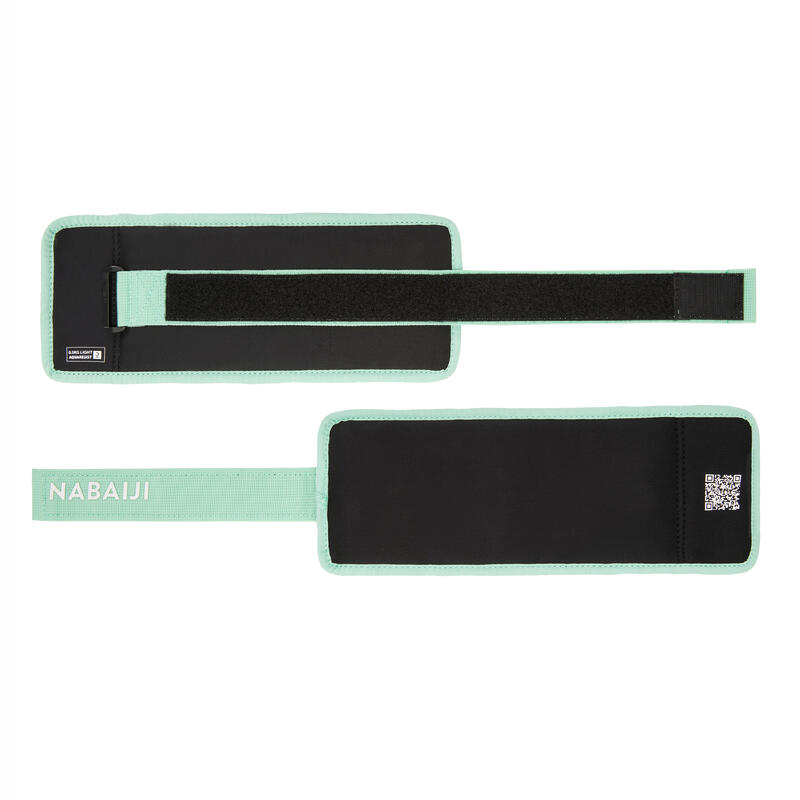 Set 2 brățări lestate Aquagym 2 x 0,5 kg Verde deschis