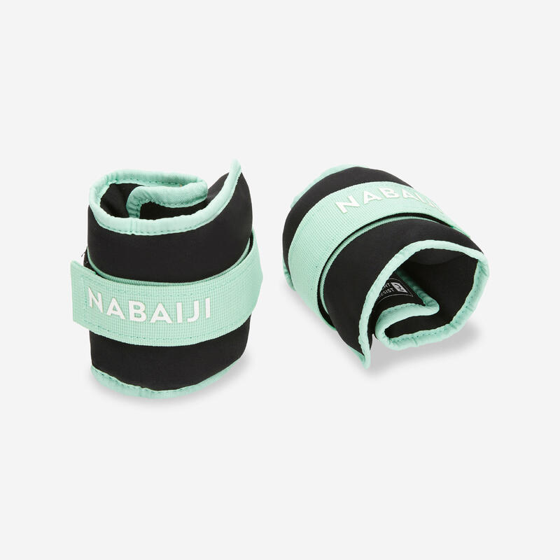 Schnalle Aquagym Gewichtsmanschetten - hellgrün 2 × 0,5 kg