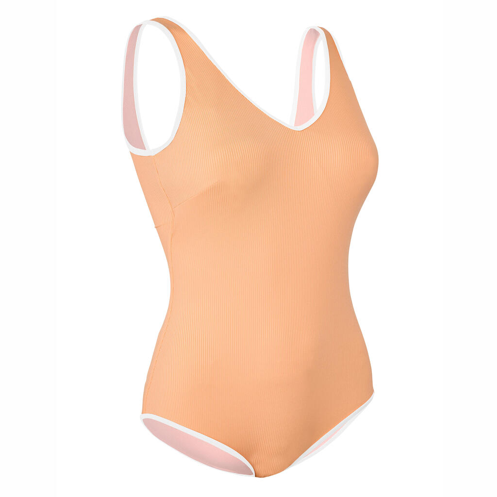 Women's one-piece Ines aquafitness swimsuit coral