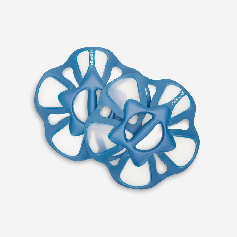 Par de halteres aquáticos Pullpush flower L Hidroginástica Branco Azul