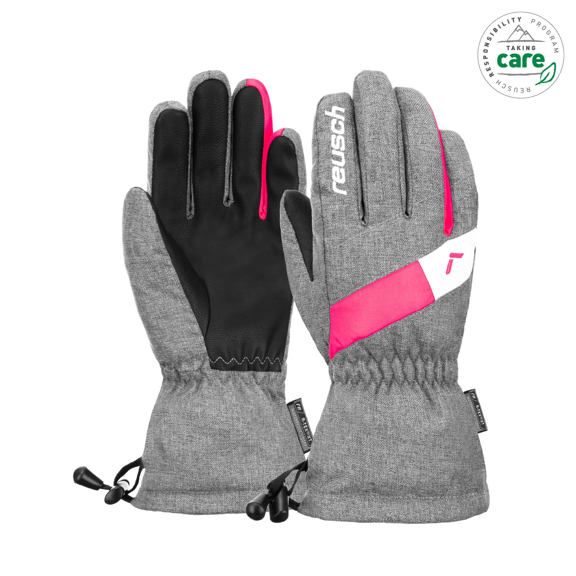 REUSCH Ski Handschuhe Charlie R-TEX XT Junior grau/pink