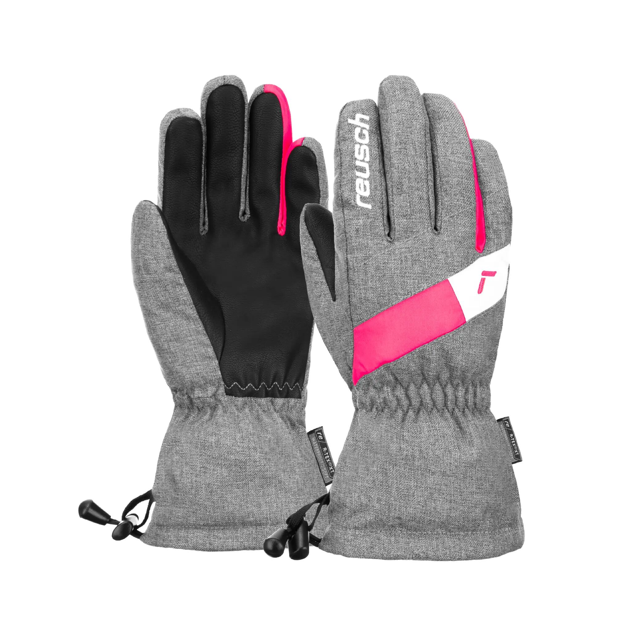Ski Handschuhe Charlie R-TEX XT Junior grau/pink 1/3