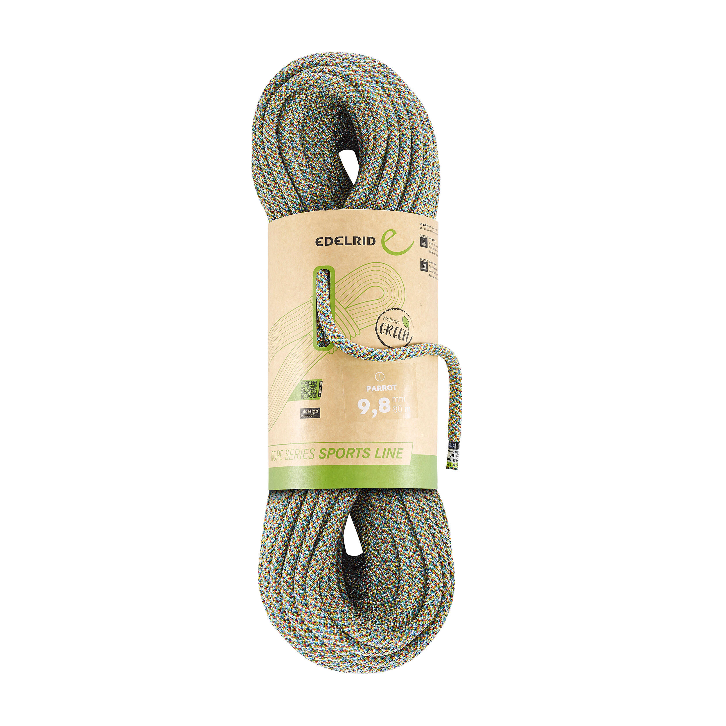 9.8mm CLIMBING ROPE - PARROT 70 METRES