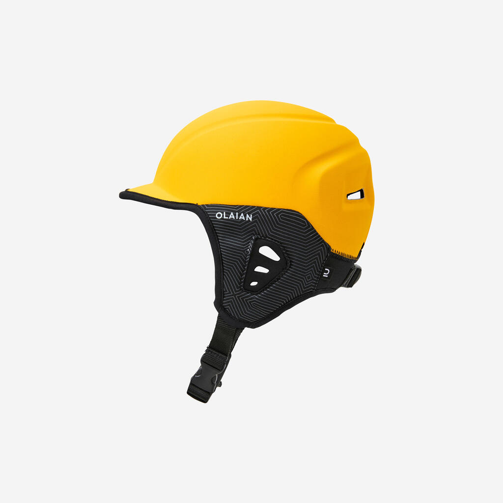 Helmet for surfing.yellow