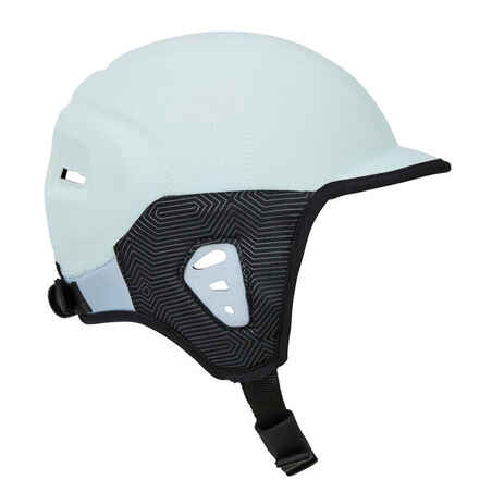 Helmet for surfing. Sky blue