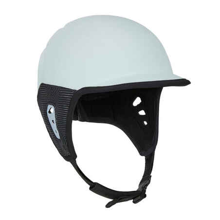 Helmet for surfing. Sky blue