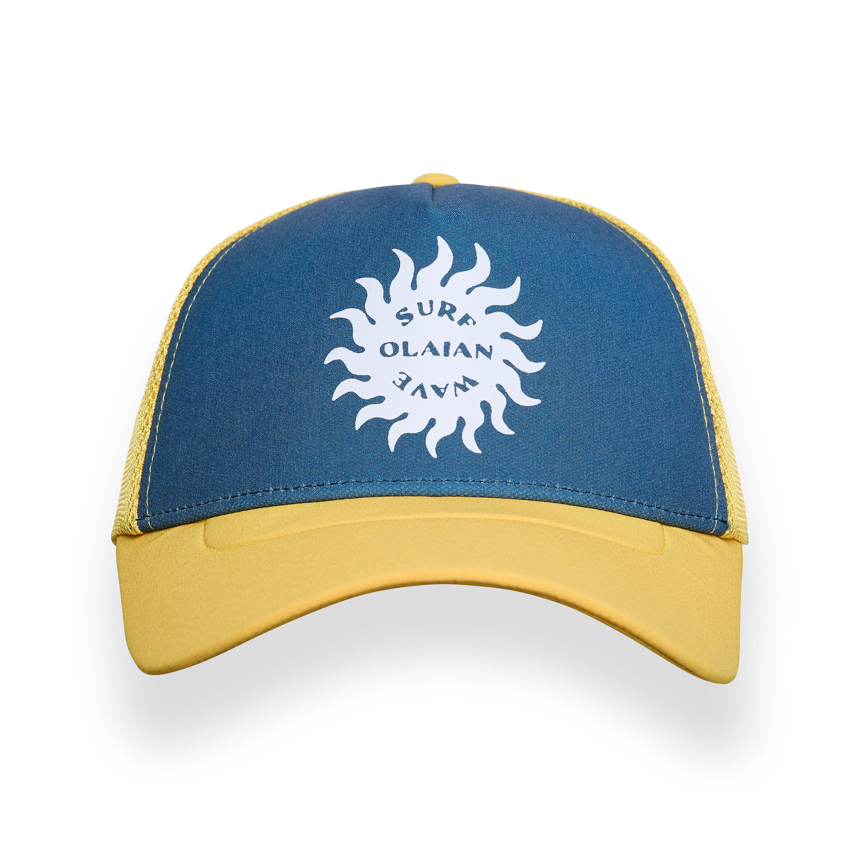Kid’s surfing trucker cap blue yellow 4/11