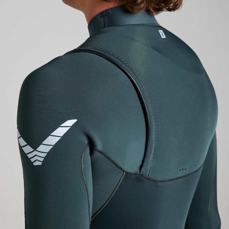 Neopreno surf Hombre agua templada 3/2mm 900 verde oscuro