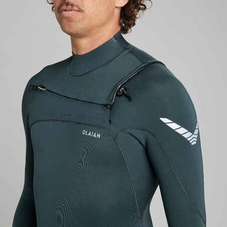חליפת גלישה ללגברים SURF 900 ניאופרן 3/2 מ"מ ירוק כהה