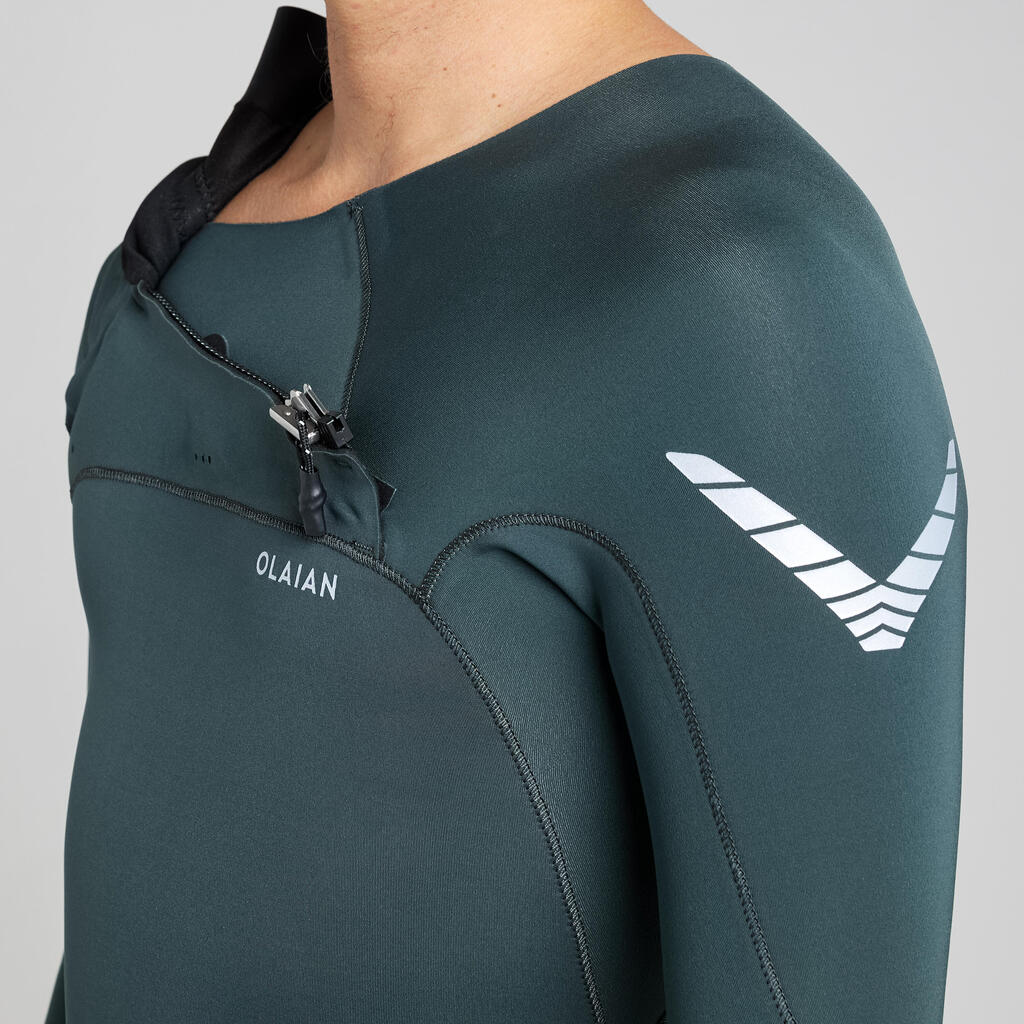 Vīriešu neoprēna sērfošanas hidrotērps “900”, 3/2 mm, tumši zaļš