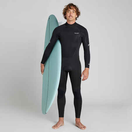 Men's 4/3 mm neoprene SURF 500 wetsuit black