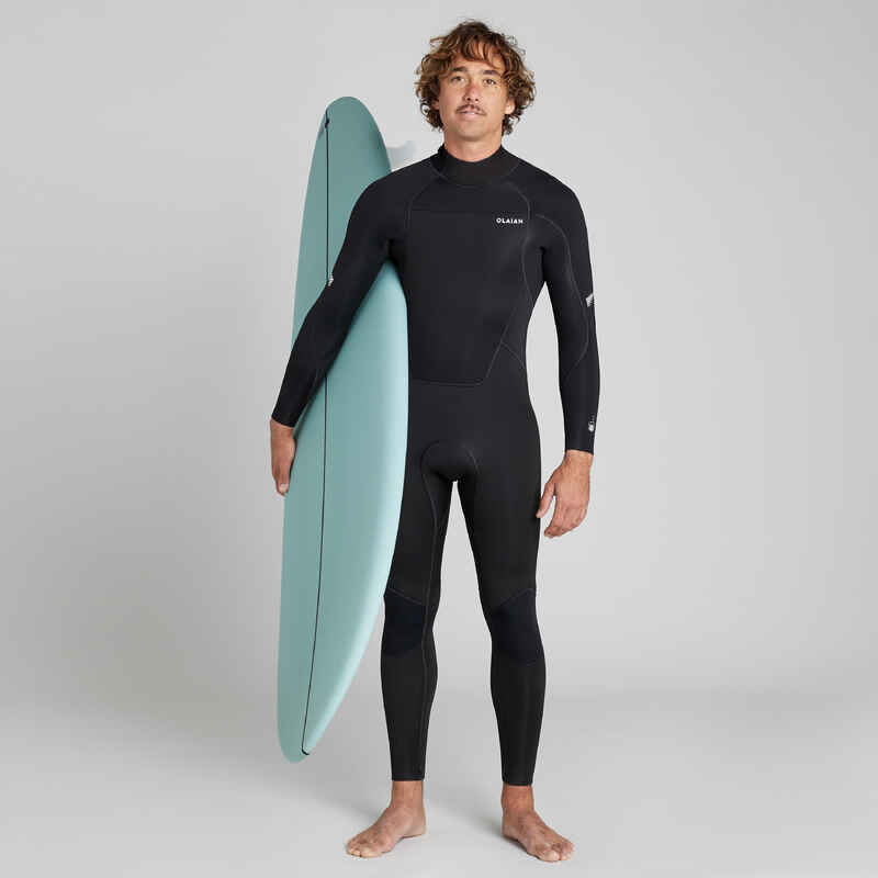 Neopreno surf Hombre agua fría 4/3mm 500 negro