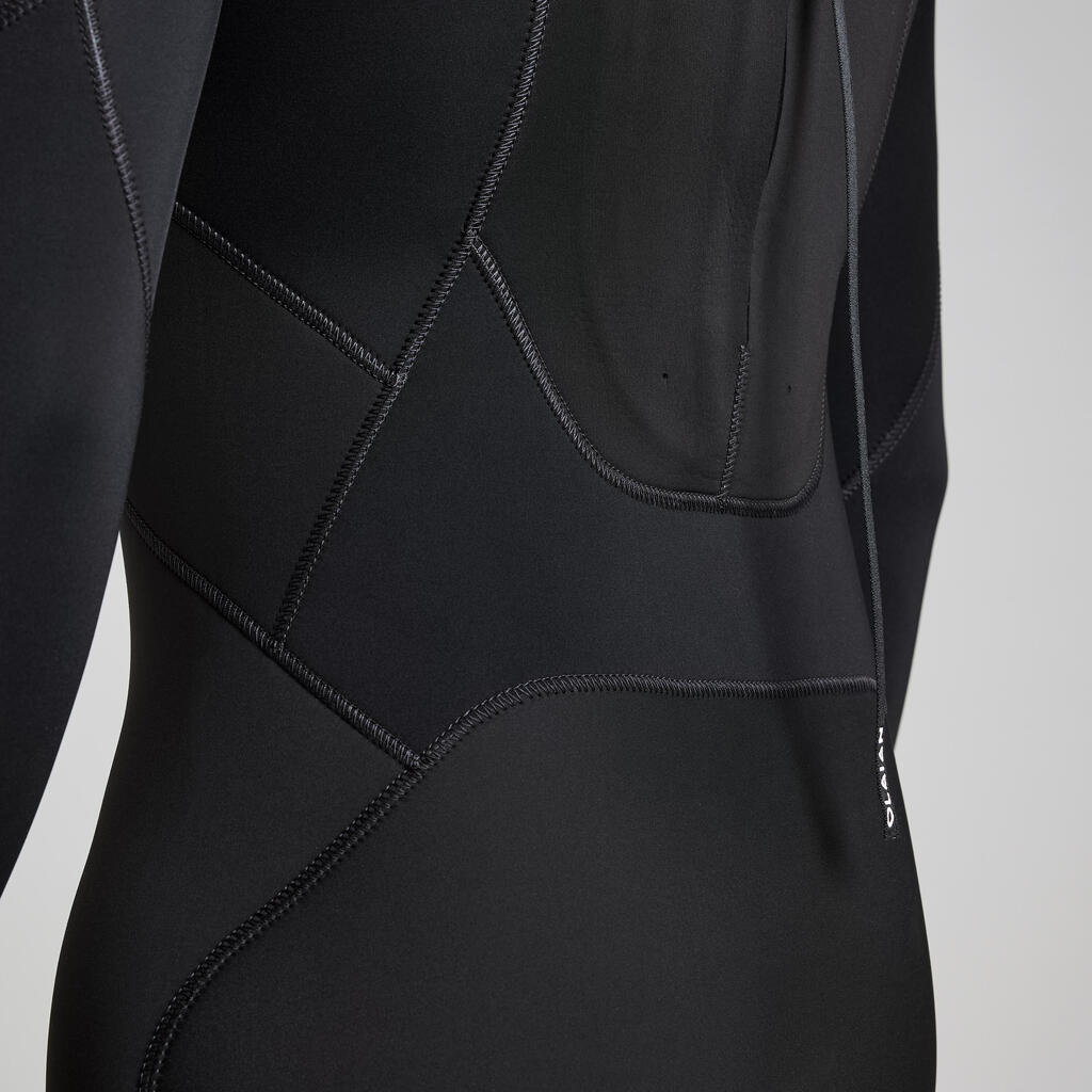 Traje de surf de neopreno negro para hombre 4/3 mm 500 PE23