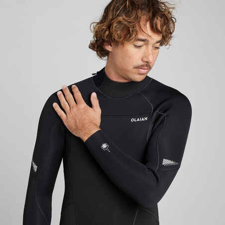 Men's 4/3 mm neoprene SURF 500 wetsuit black