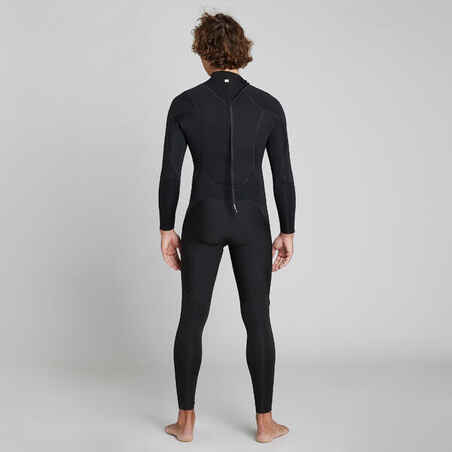 Men's 4/3 mm neoprene SURF 500 wetsuit black