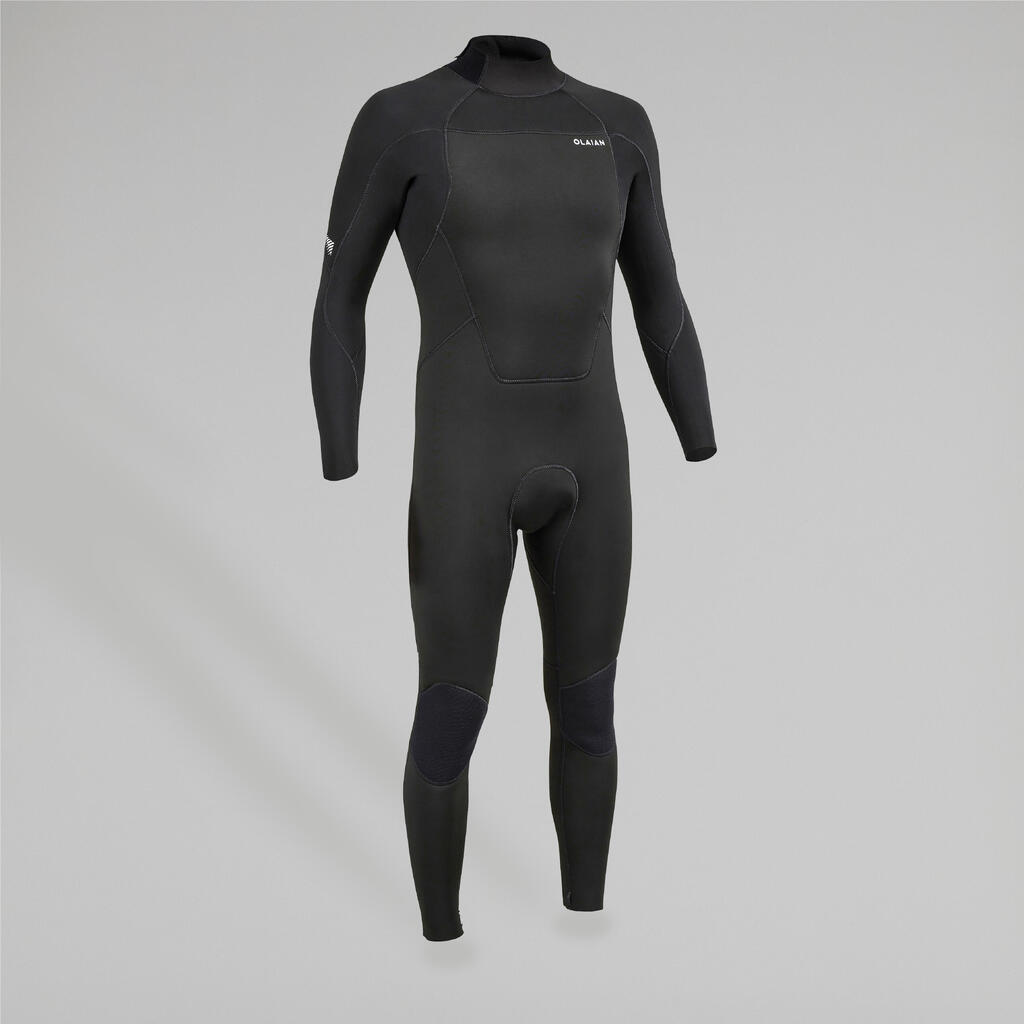 Men's 4/3 mm neoprene SURF 500 wetsuit black