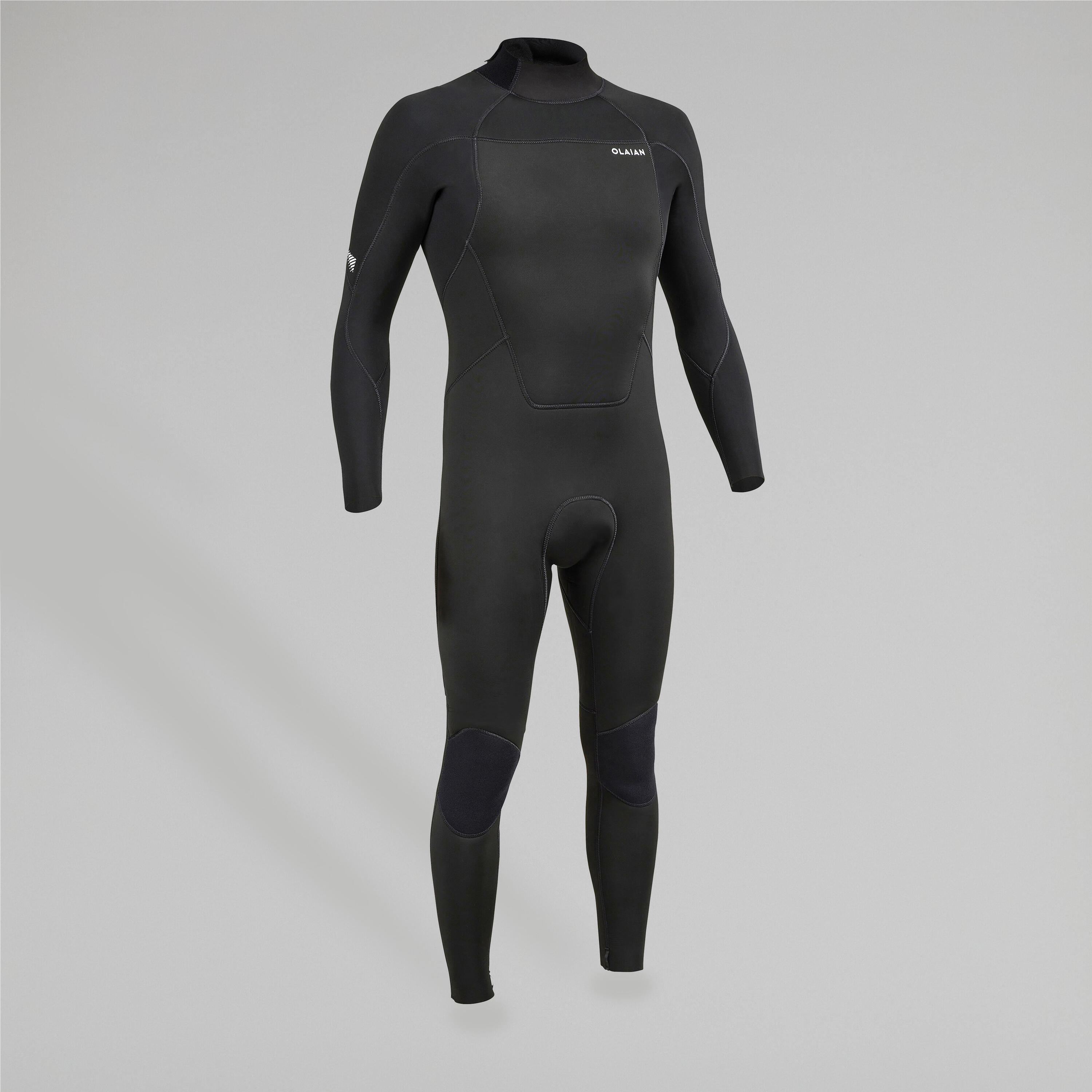Men's 4/3 mm neoprene SURF 500 wetsuit black 2/13
