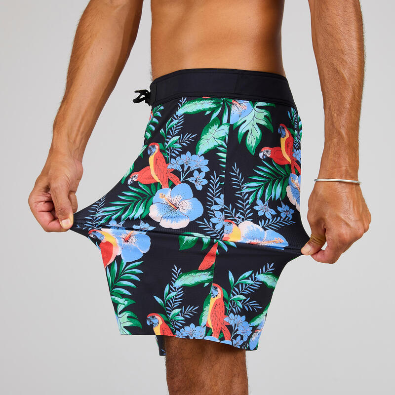 Calções de praia de Surf 900 Macao Multicolor Cós liso