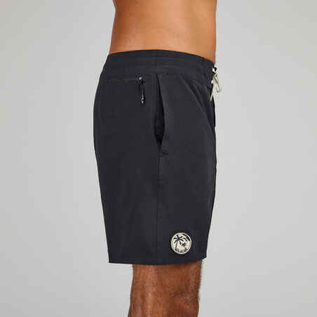 Βερμούδα boardshorts 500 17" GOOD για surf ΜΑΥΡΟ