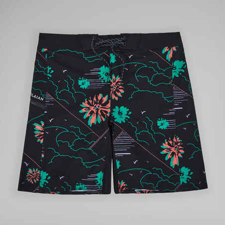 Boardshort surf 500 19" PARADISE BLACK