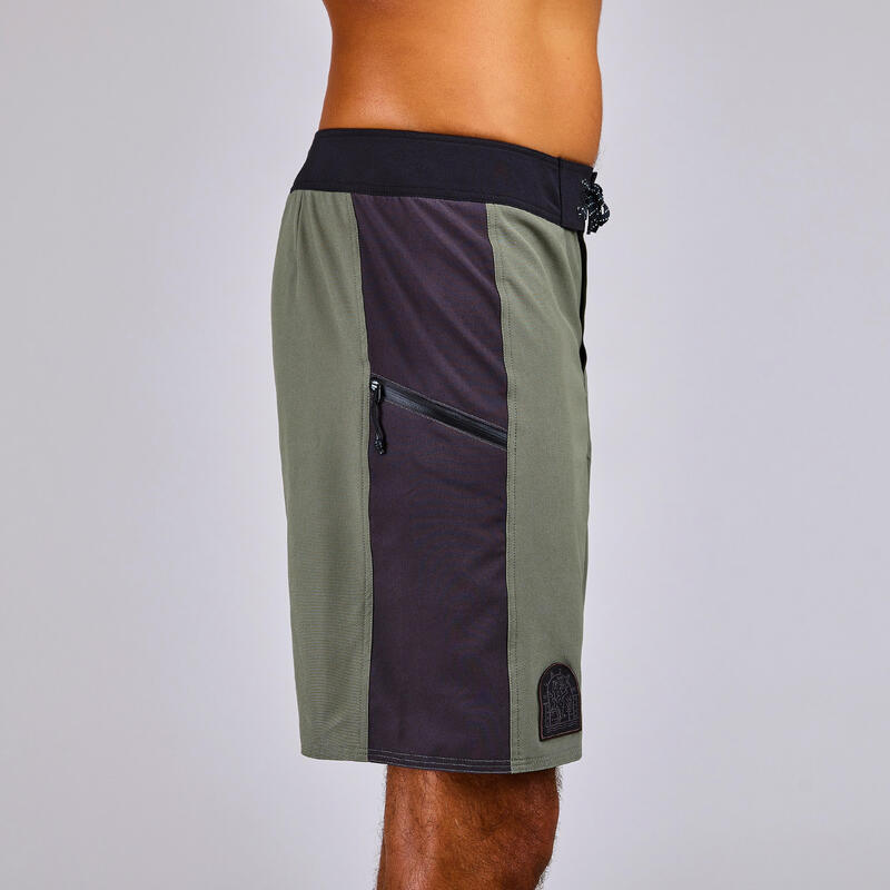 Boardshort voor surfen 500 19" ALEX kaki