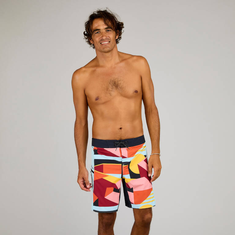 Men Surfing boardshorts 500 19_QUOTE_ ARCHI RED