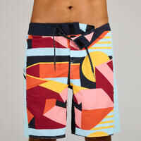 Surfing boardshorts 500 19" ARCHI RED