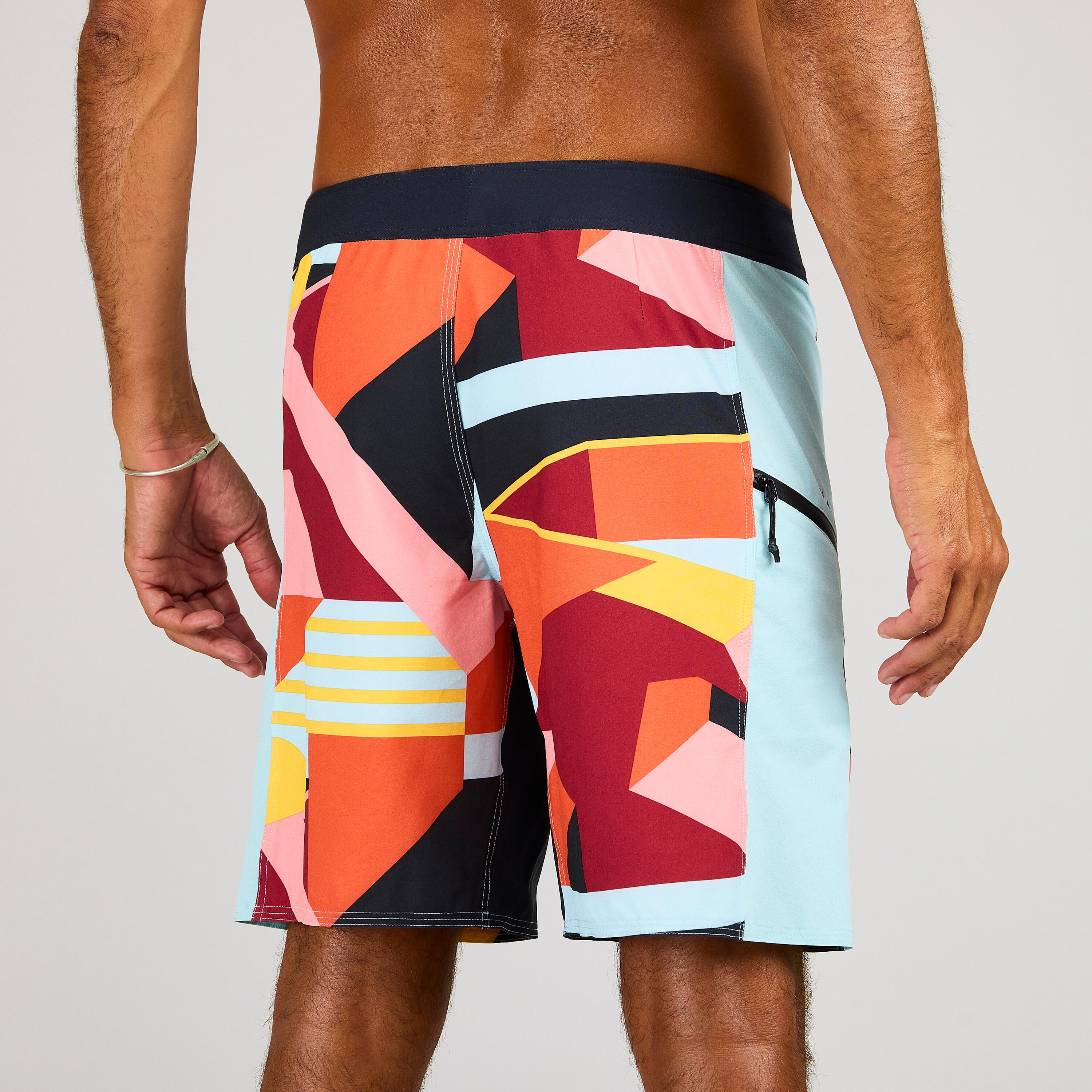 Surfing boardshorts 500 19" ARCHI RED 4/9