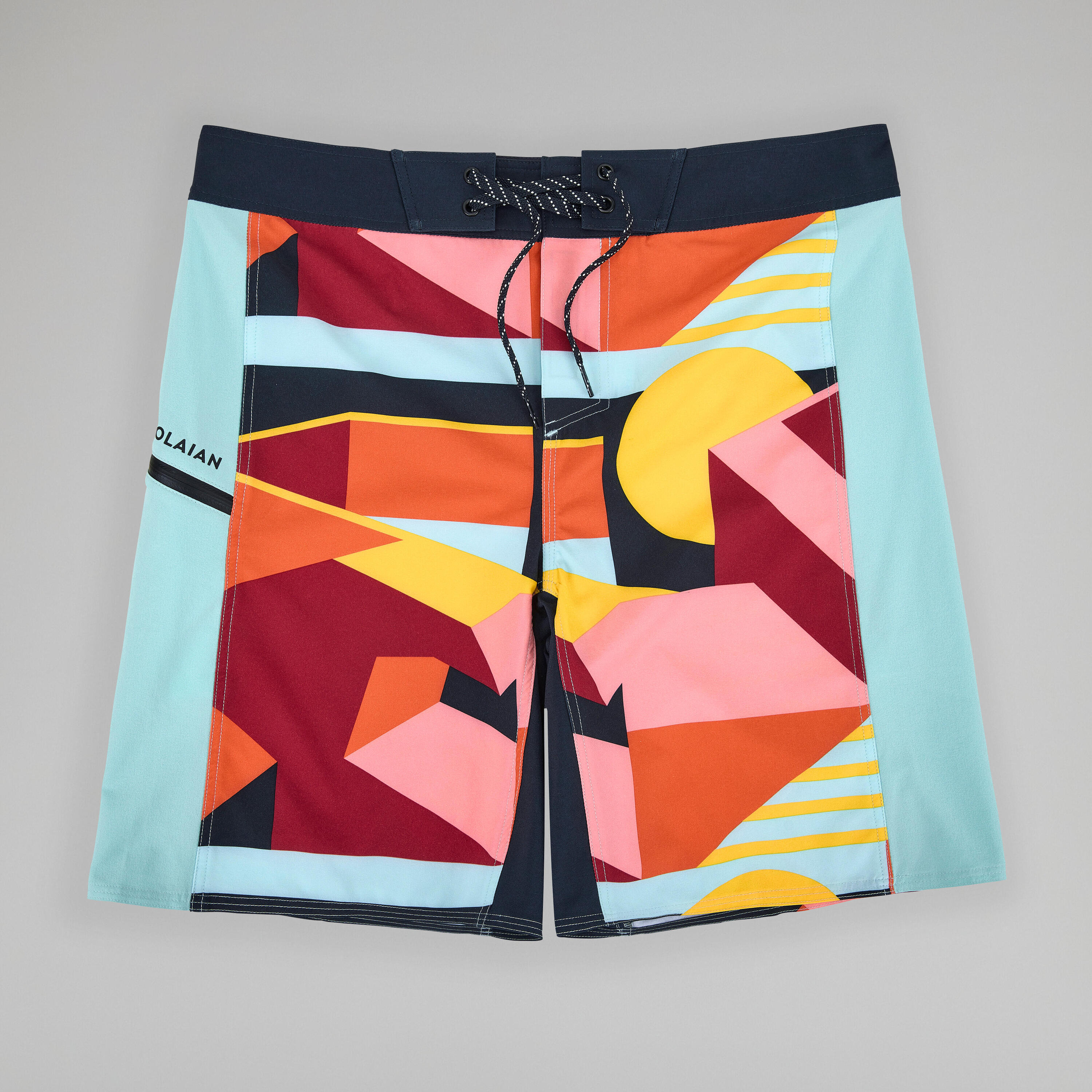 Surfing boardshorts 500 19" ARCHI RED 9/9