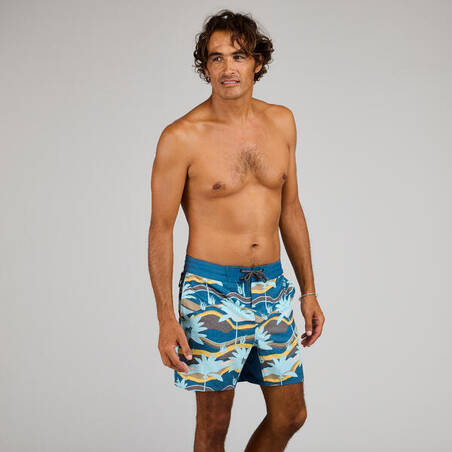 Surfing boardshorts 500 17" PALMERAIE GREY